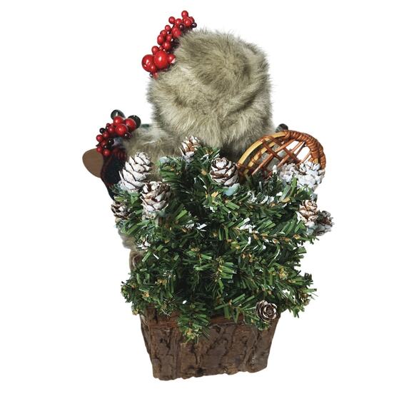 Rustic Canoeing Santa with Toys Tree Cabin Christmas Decor - Picture 5 of 11